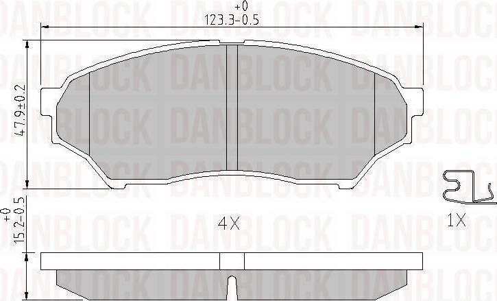 DAN-BLOCK DB 510931 - Kit de plaquettes de frein, frein à disque cwaw.fr