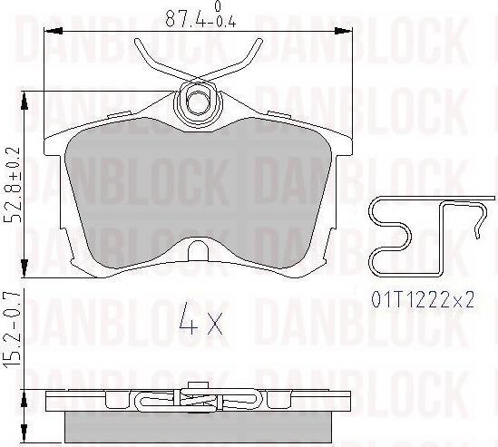 DAN-BLOCK DB 510449 - Kit de plaquettes de frein, frein à disque cwaw.fr