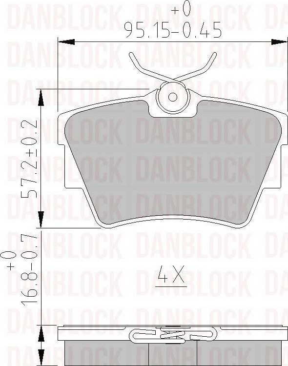 DAN-BLOCK DB 510404 - Kit de plaquettes de frein, frein à disque cwaw.fr