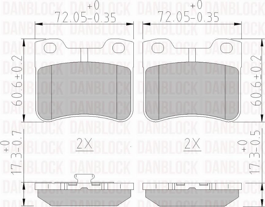 DAN-BLOCK DB 510431 - Kit de plaquettes de frein, frein à disque cwaw.fr