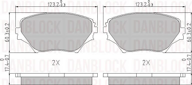 DAN-BLOCK DB 510420 - Kit de plaquettes de frein, frein à disque cwaw.fr