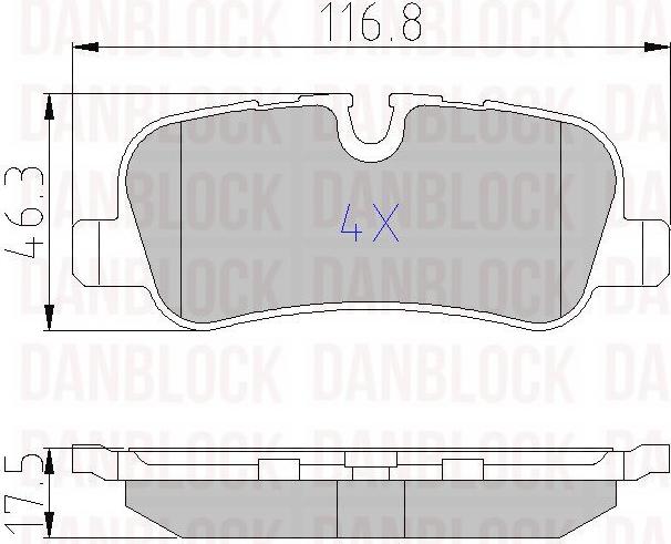 DAN-BLOCK DB 510544 - Kit de plaquettes de frein, frein à disque cwaw.fr