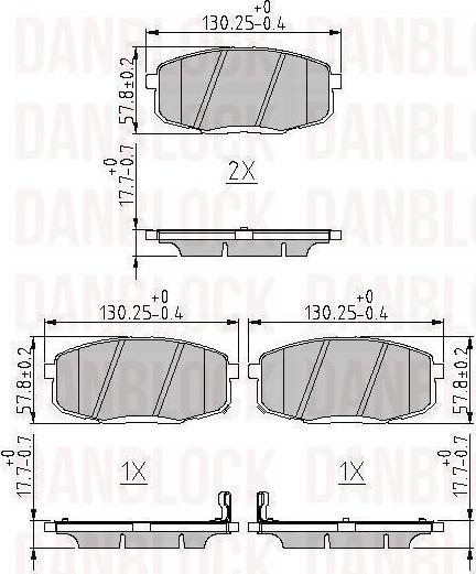 DAN-BLOCK DB 510569 - Kit de plaquettes de frein, frein à disque cwaw.fr