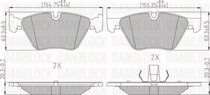 DAN-BLOCK DB 510512 - Kit de plaquettes de frein, frein à disque cwaw.fr