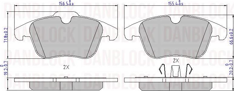 DAN-BLOCK DB 510526 - Kit de plaquettes de frein, frein à disque cwaw.fr