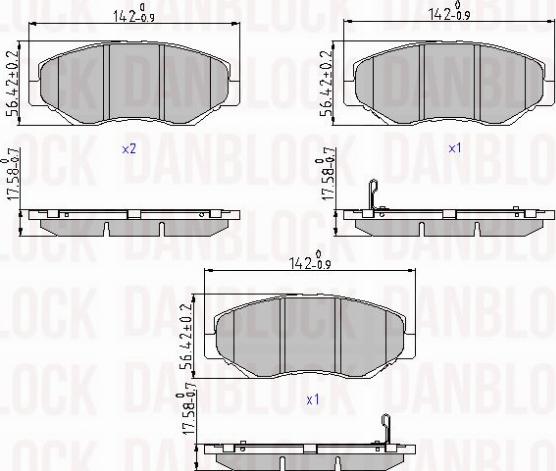 DAN-BLOCK DB 510699 - Kit de plaquettes de frein, frein à disque cwaw.fr