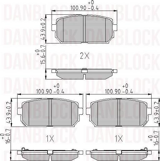 DAN-BLOCK DB 510665 - Kit de plaquettes de frein, frein à disque cwaw.fr