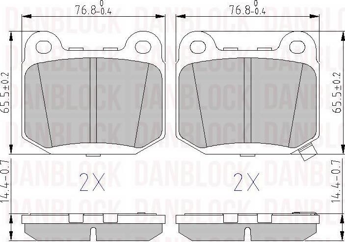 DAN-BLOCK DB 510666 - Kit de plaquettes de frein, frein à disque cwaw.fr