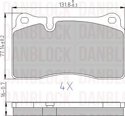 DAN-BLOCK DB 510671 - Kit de plaquettes de frein, frein à disque cwaw.fr