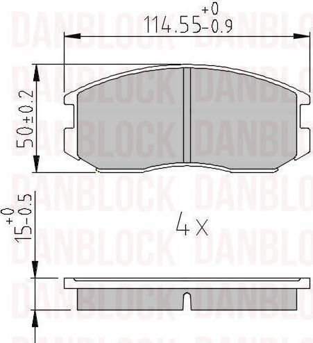 DAN-BLOCK DB 510094 - Kit de plaquettes de frein, frein à disque cwaw.fr