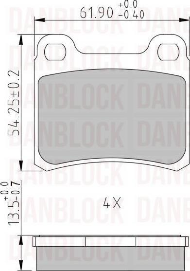 DAN-BLOCK DB 510008 - Kit de plaquettes de frein, frein à disque cwaw.fr