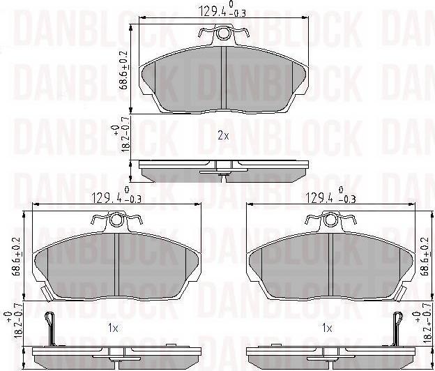 DAN-BLOCK DB 510083 - Kit de plaquettes de frein, frein à disque cwaw.fr