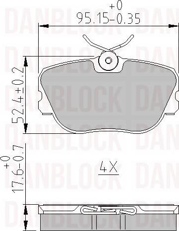 DAN-BLOCK DB 510075 - Kit de plaquettes de frein, frein à disque cwaw.fr