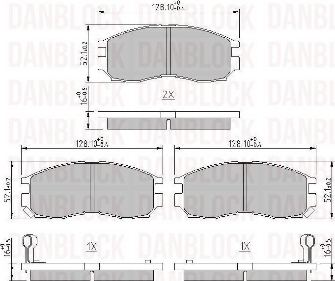 DAN-BLOCK DB 510141 - Kit de plaquettes de frein, frein à disque cwaw.fr