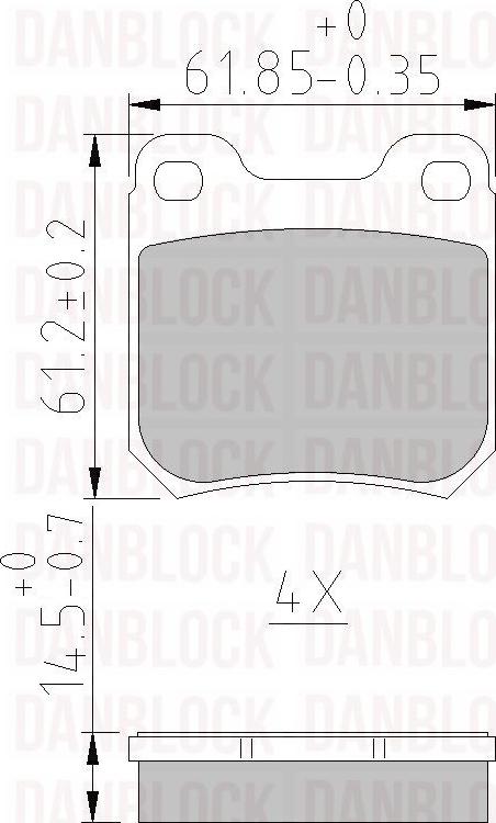 DAN-BLOCK DB 510114 - Kit de plaquettes de frein, frein à disque cwaw.fr