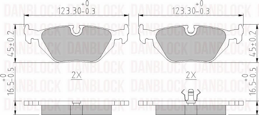 DAN-BLOCK DB 510117 - Kit de plaquettes de frein, frein à disque cwaw.fr