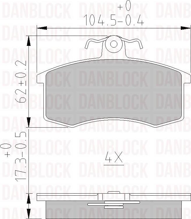 DAN-BLOCK DB 510130 - Kit de plaquettes de frein, frein à disque cwaw.fr