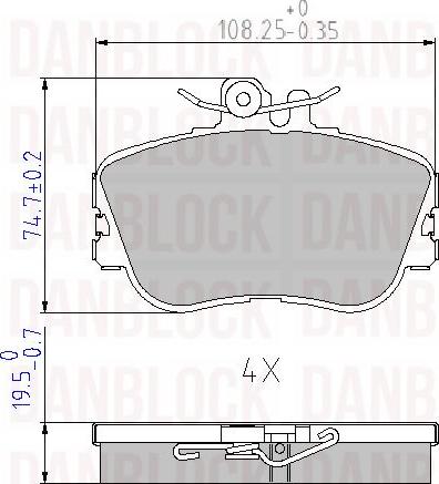 DAN-BLOCK DB 510171 - Kit de plaquettes de frein, frein à disque cwaw.fr