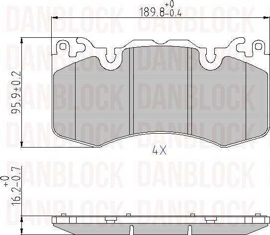 DAN-BLOCK DB 510863 - Kit de plaquettes de frein, frein à disque cwaw.fr