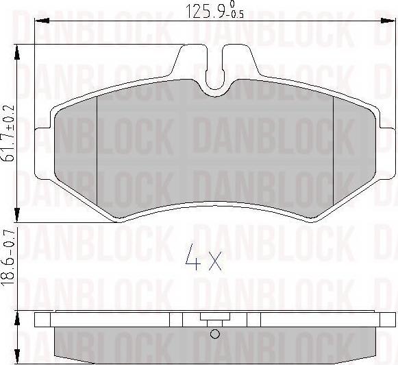 DAN-BLOCK DB 510824 - Kit de plaquettes de frein, frein à disque cwaw.fr