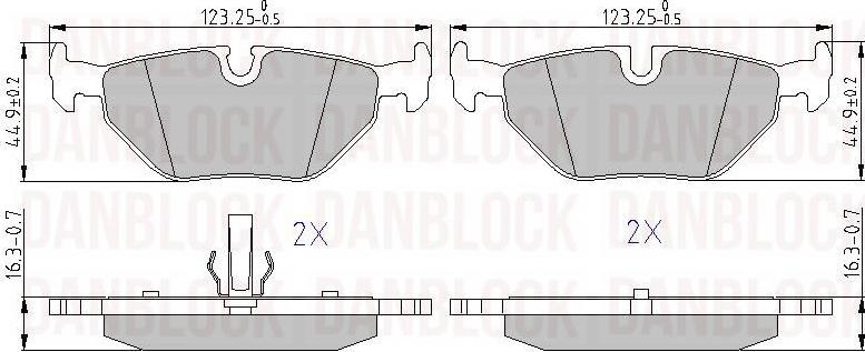 DAN-BLOCK DB 510349 - Kit de plaquettes de frein, frein à disque cwaw.fr