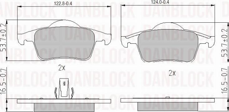 DAN-BLOCK DB 510346 - Kit de plaquettes de frein, frein à disque cwaw.fr