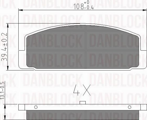 DAN-BLOCK DB 510360 - Kit de plaquettes de frein, frein à disque cwaw.fr