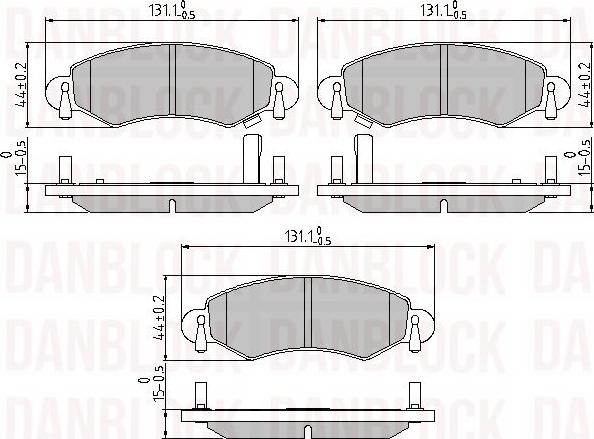 DAN-BLOCK DB 510367 - Kit de plaquettes de frein, frein à disque cwaw.fr