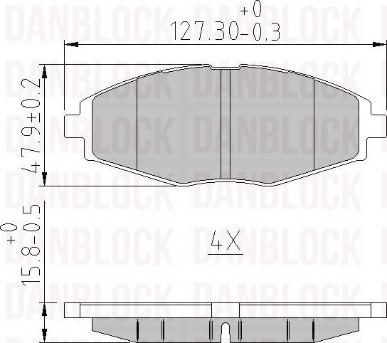 DAN-BLOCK DB 510305 - Kit de plaquettes de frein, frein à disque cwaw.fr