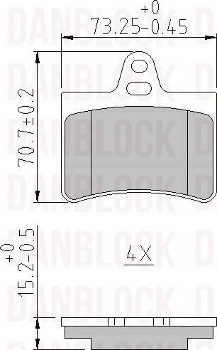 DAN-BLOCK DB 510380 - Kit de plaquettes de frein, frein à disque cwaw.fr