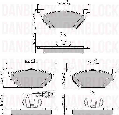 DAN-BLOCK DB 510383 - Kit de plaquettes de frein, frein à disque cwaw.fr