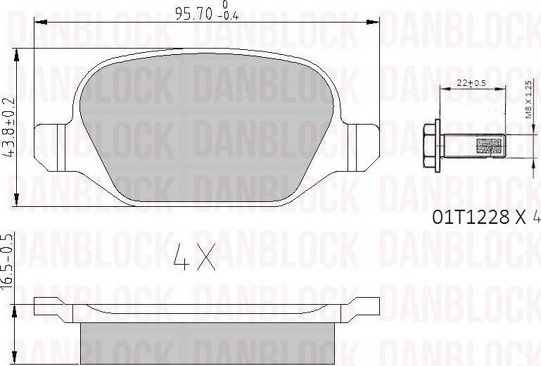 DAN-BLOCK DB510387 - Kit de plaquettes de frein, frein à disque cwaw.fr