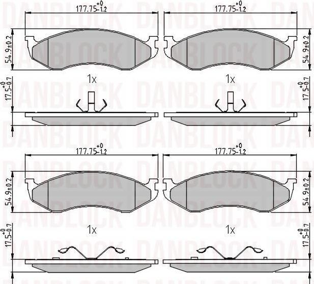 DAN-BLOCK DB 510332 - Kit de plaquettes de frein, frein à disque cwaw.fr