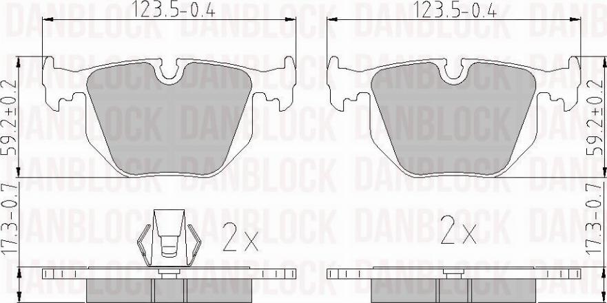 DAN-BLOCK DB 510329 - Kit de plaquettes de frein, frein à disque cwaw.fr