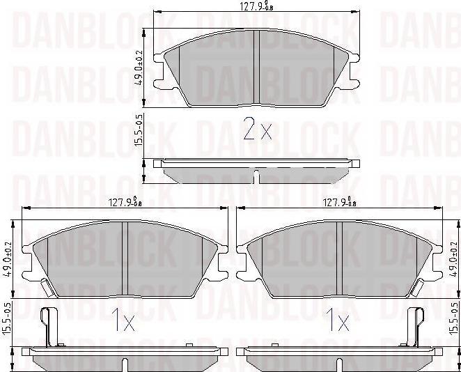 DAN-BLOCK DB 510320 - Kit de plaquettes de frein, frein à disque cwaw.fr