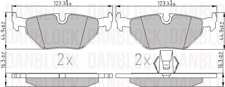 DAN-BLOCK DB 510290 - Kit de plaquettes de frein, frein à disque cwaw.fr