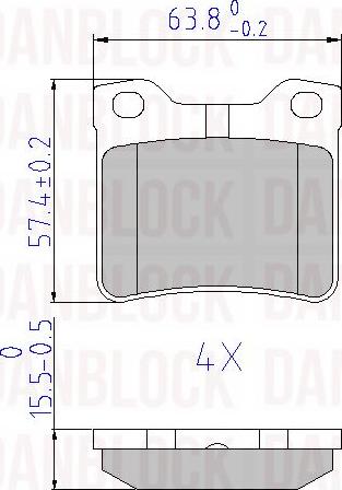 DAN-BLOCK DB 510297 - Kit de plaquettes de frein, frein à disque cwaw.fr