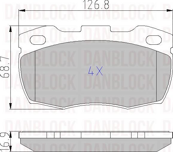 DAN-BLOCK DB 510260 - Kit de plaquettes de frein, frein à disque cwaw.fr