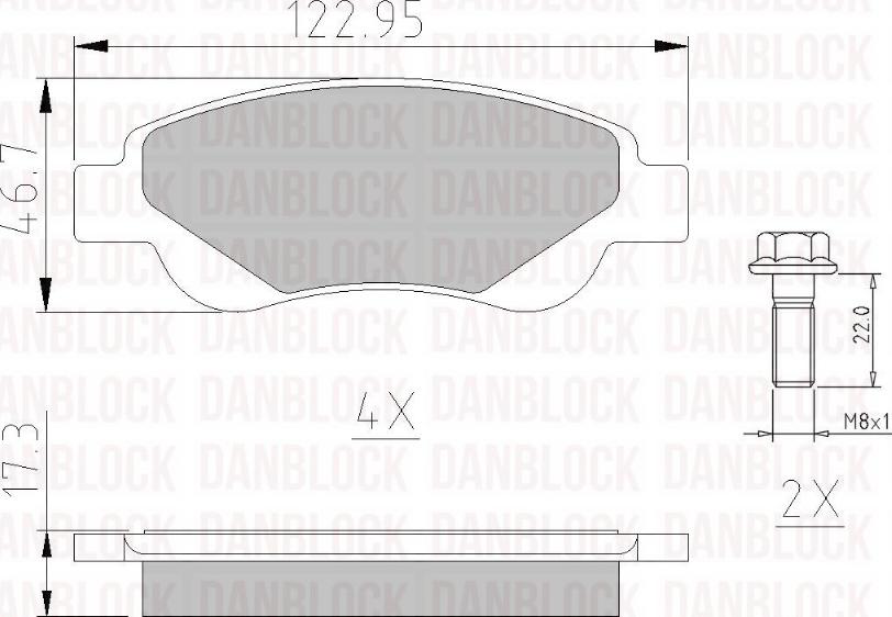 DAN-BLOCK DB 510215 - Kit de plaquettes de frein, frein à disque cwaw.fr