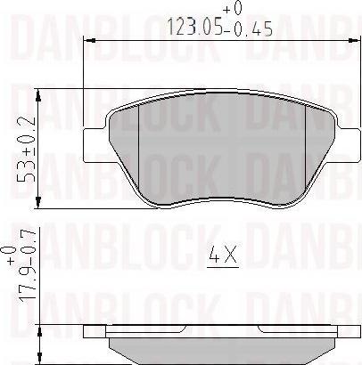 DAN-BLOCK DB 510211 - Kit de plaquettes de frein, frein à disque cwaw.fr