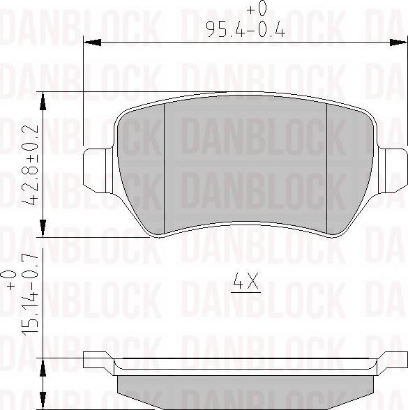 DAN-BLOCK DB 510239 - Kit de plaquettes de frein, frein à disque cwaw.fr