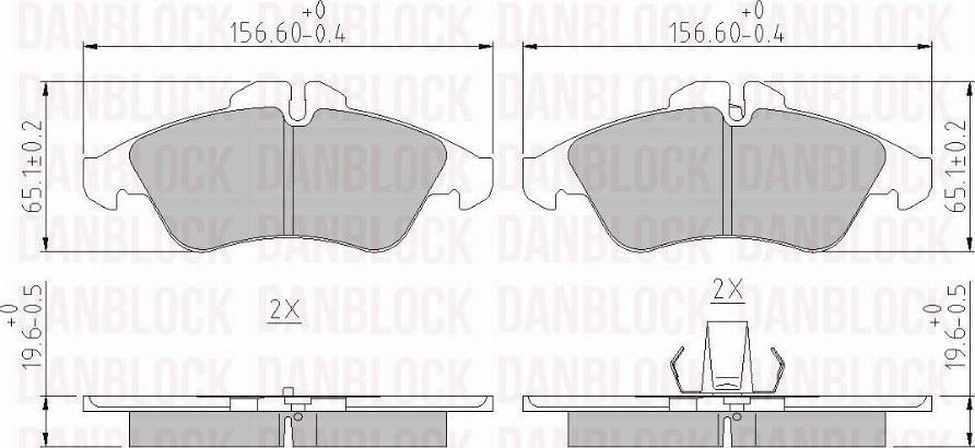 DAN-BLOCK DB 510270 - Kit de plaquettes de frein, frein à disque cwaw.fr