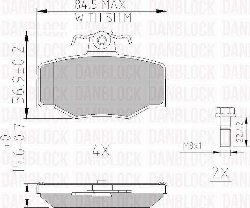 DAN-BLOCK DB 510277 - Kit de plaquettes de frein, frein à disque cwaw.fr