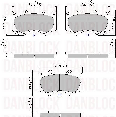 DAN-BLOCK DB 510731 - Kit de plaquettes de frein, frein à disque cwaw.fr