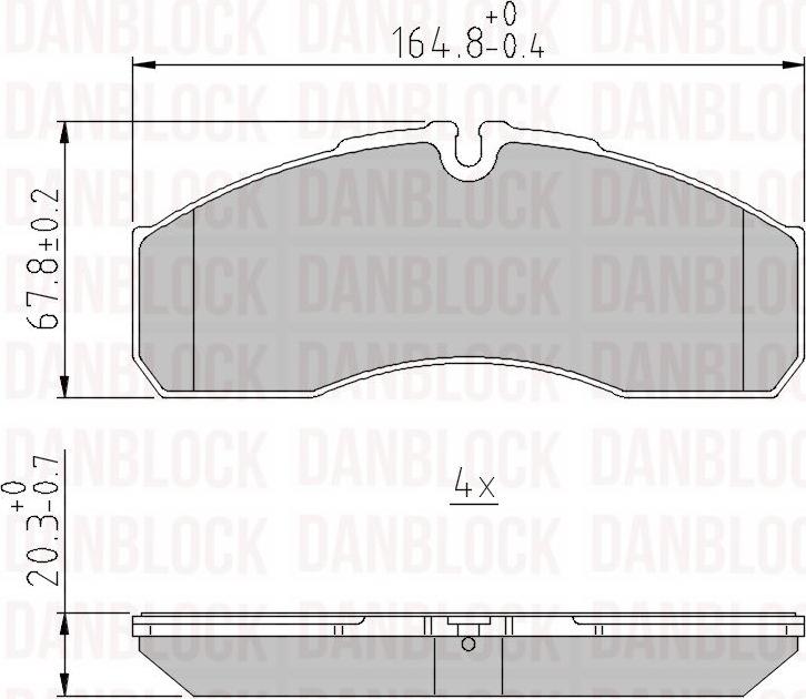 DAN-BLOCK DB 510727 - Kit de plaquettes de frein, frein à disque cwaw.fr