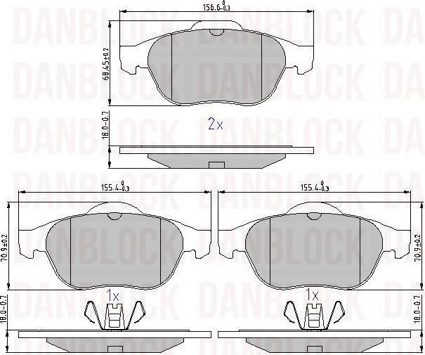 DAN-BLOCK DB 510770 - Kit de plaquettes de frein, frein à disque cwaw.fr