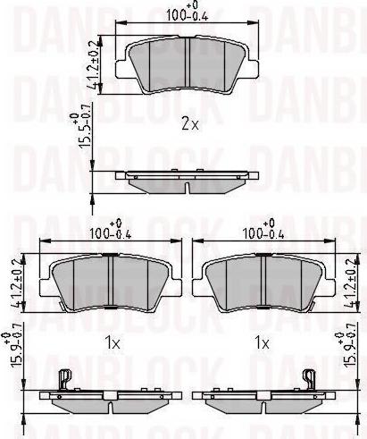 DAN-BLOCK DB 511406 - Kit de plaquettes de frein, frein à disque cwaw.fr