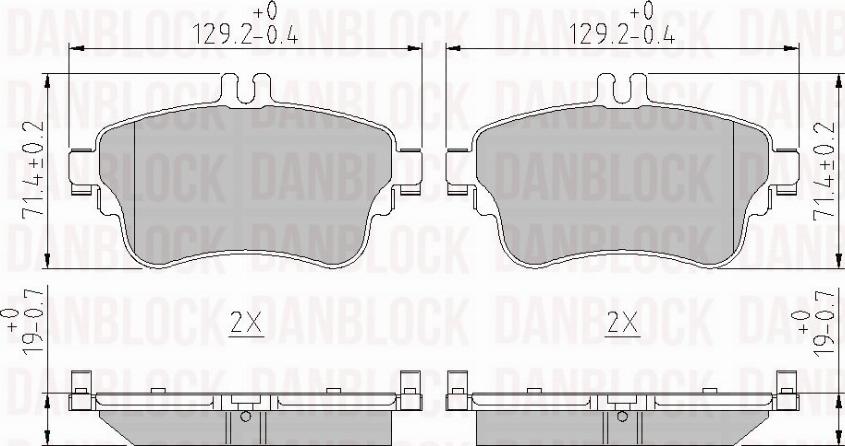 DAN-BLOCK DB 511062 - Kit de plaquettes de frein, frein à disque cwaw.fr