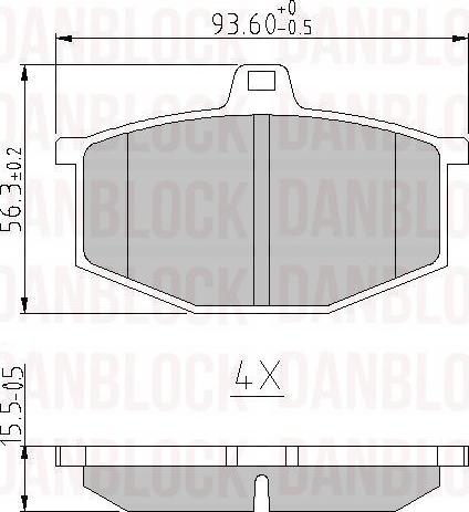 DAN-BLOCK DB 511007 - Kit de plaquettes de frein, frein à disque cwaw.fr