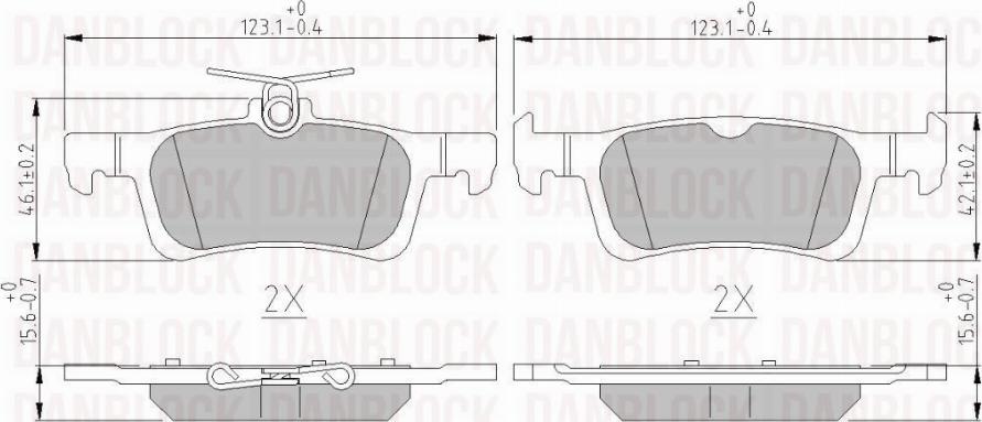 DAN-BLOCK DB 511175 - Kit de plaquettes de frein, frein à disque cwaw.fr